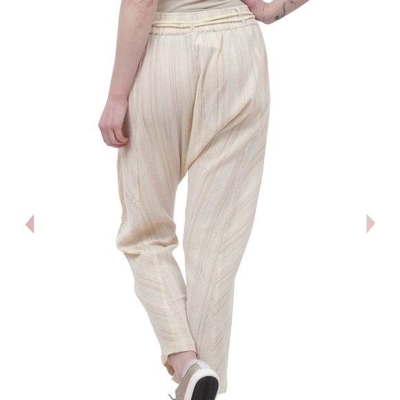 Free People Roll With It Cotton Harem Sun Bleached Combo Slouchy Pants - Picture 2 of 9